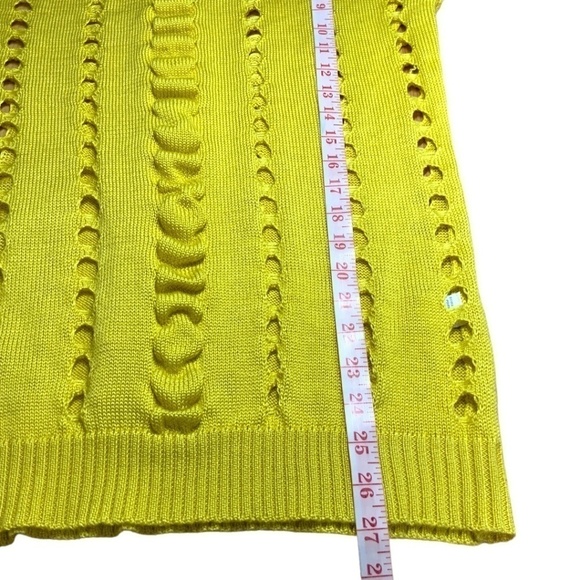 Yellow Knit Women's Sweater - Picture 6 of 8